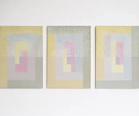 Trio de pinturas Sem título